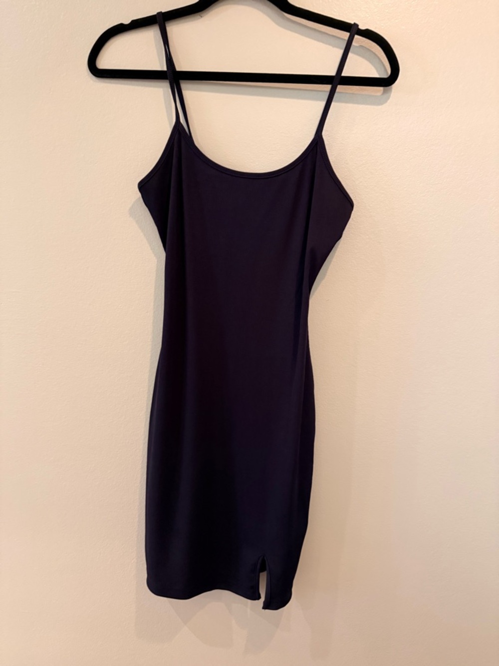 Spaghetti Strap Bodycon Dress - Dark Gray/Black